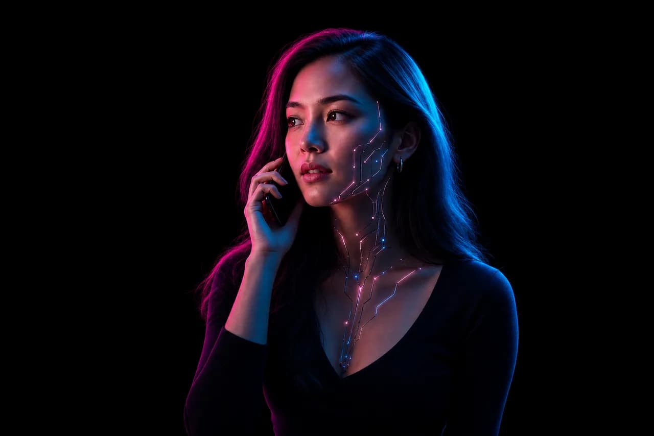 Cinematic portrait of AI Front Desk