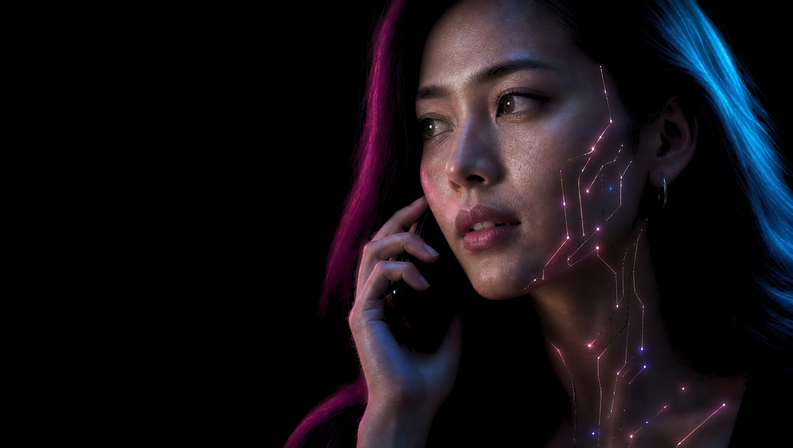Cinematic portrait of AI Front Desk